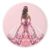Pink Princess Girl's Girly Ceramic Knob Keramische Knop (Voorkant)