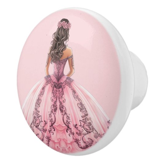 Pink Princess Girl's Girly Ceramic Knob Keramische Knop (Rechts)
