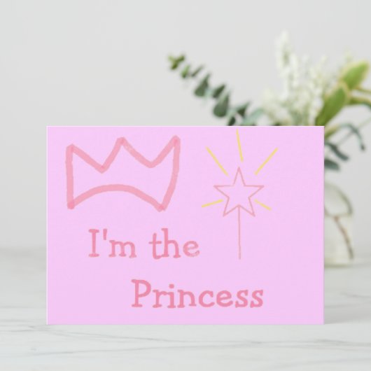Pink Princess Kaart (Staand voorkant)