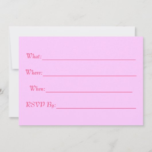 Pink Princess Kaart (Achterkant)