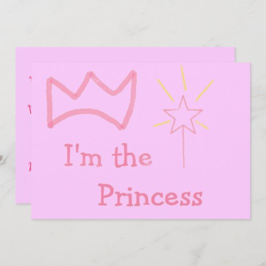 Pink Princess Kaart (Voorkant / Achterkant)