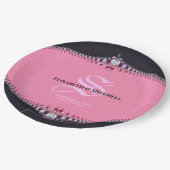 Pink Princess Lace Special Day Engagement Wedding Papieren Bordje (Gekanteld)