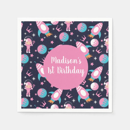 Pink Princess Landing naar de maan Servet (Voorkant)