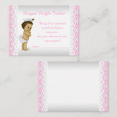 Pink Princess Luier Raffle Ticket Informatiekaartje (Voorkant / Achterkant)