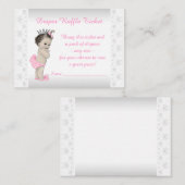 Pink Princess Luier Raffle Ticket Informatiekaartje (Voorkant / Achterkant)