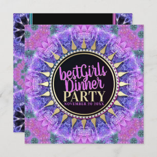 Pink Princess Medieval Best Girls Dinner Party Kaart