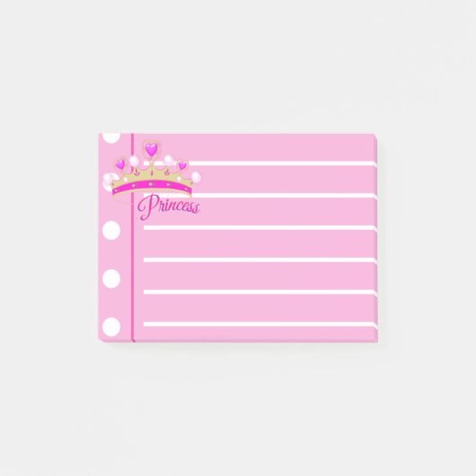 Pink Princess met voering Post-it® Notes (Voorkant)