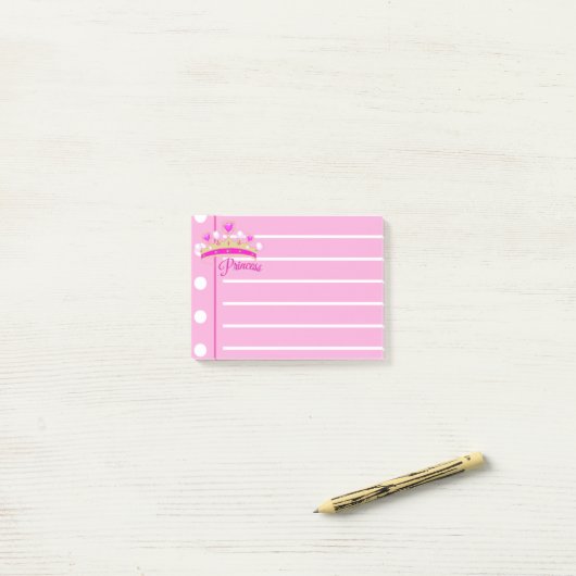 Pink Princess met voering Post-it® Notes (Op bureau)