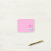 Pink Princess met voering Post-it® Notes (Op bureau)