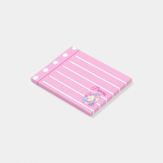 Pink Princess met voering Post-it® Notes (Schuin)