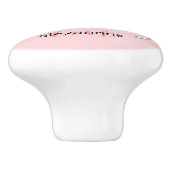 Pink Princess Monogram Tiara Girly Ceramic Knob Keramische Knop (Zijkant)