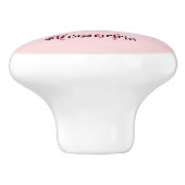 Pink Princess Monogram Tiara Girly Ceramic Knob Keramische Knop (Zijkant)
