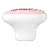 Pink Princess Monogram Tiara Girly Ceramic Knob Keramische Knop (Zijkant)