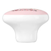 Pink Princess Monogram Tiara Girly Ceramic Knob Keramische Knop (Zijkant)