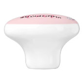 Pink Princess Monogram Tiara Girly Ceramic Knob Keramische Knop (Zijkant)