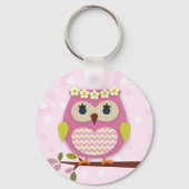 Pink Princess Owl 02 Sleutelhanger (Voorkant)