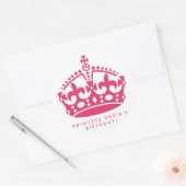 Pink Princess Party Tiara Favor Stickers (Envelop)