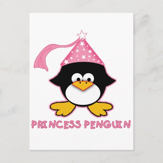 Pink Princess Penguin Briefkaart (Voorkant)
