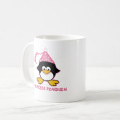 Pink Princess Penguin Koffiemok (Voorkant links)