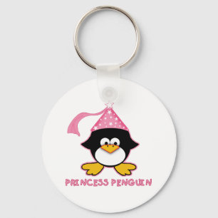 Pink Princess Penguin Sleutelhanger