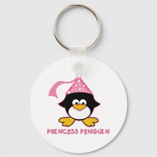 Pink Princess Penguin Sleutelhanger (Voorkant)