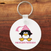 Pink Princess Penguin Sleutelhanger (Voorkant)