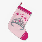 Pink Princess Queen Tiara Dress Crown Kleine Kerstsok (Voorkant (Hangend))