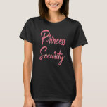 Pink Princess Security Big Brother Birthday Announ T-shirt<br><div class="desc">Roze prinses veiligheids Big Brother Birthday aankondiging 2.</div>