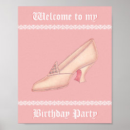 Pink Princess Slipper Poster