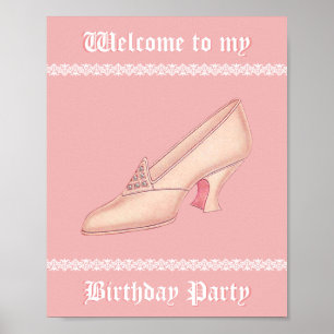 Pink Princess Slipper Poster