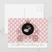 Pink Princess Sonogram Zwangerschap Aankondiging (Voorkant / Achterkant)