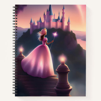 Pink Princess Spiral Notitieboek - Betoverend
