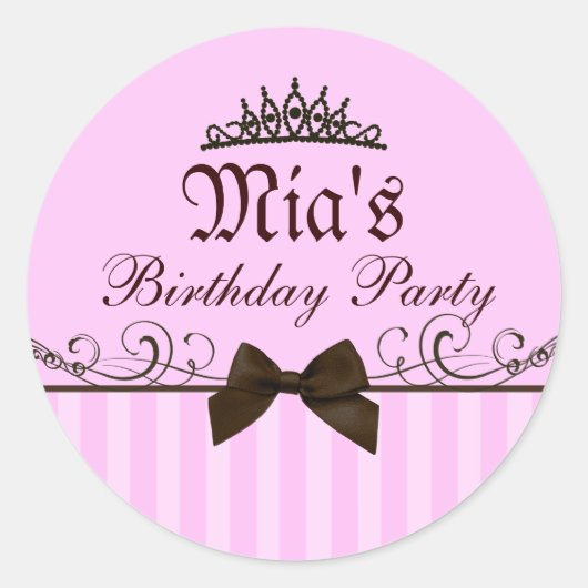 Pink Princess Sticker (Voorkant)