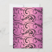 Pink Princess Sweet 16 Verjaardag Uitnodiging (Achterkant)