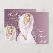 Pink Princess Sweet 16 Verjaardagsfeest Kaart (Voorkant / Achterkant)