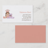 Pink Princess & Teddy Visitekaartje (Voorkant / Achterkant)