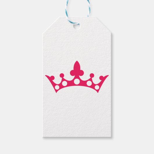 Pink Princess Tiara Cadeaulabel (Voorkant)