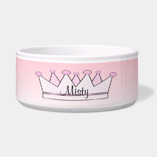 Pink Princess Tiara Crown Dog Bowl Voerbakje