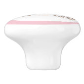 Pink Princess Tiara Girly Ceramic Knob Keramische Knop (Zijkant)