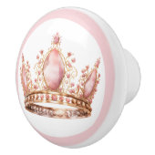 Pink Princess Tiara Girly Ceramic Knob Keramische Knop (Rechts)