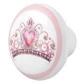 Pink Princess Tiara Girly Ceramic Knob Keramische Knop (Rechts)