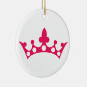 Pink Princess Tiara Keramisch Ornament (Rechts)