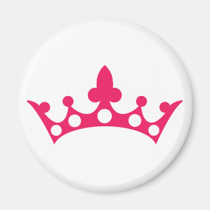 Pink Princess Tiara Magneet