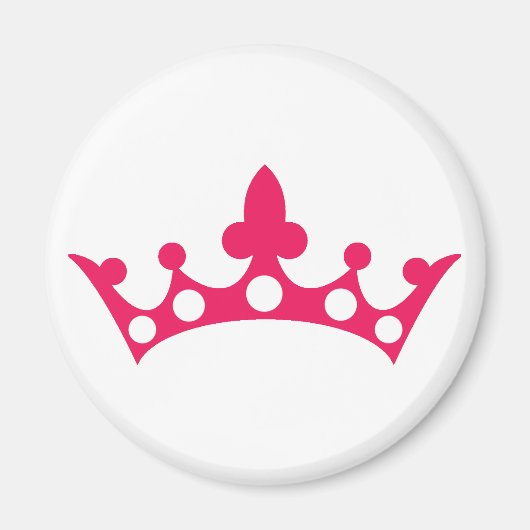 Pink Princess Tiara Magneet (Voorkant)