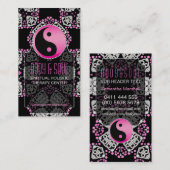 Pink Princess YinYang New age Yoga Visitekaartjes (Voorkant / Achterkant)