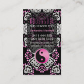 Pink Princess YinYang New age Yoga Visitekaartjes (Achterkant)