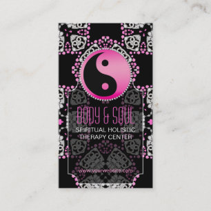 Pink Princess YinYang New age Yoga Visitekaartjes