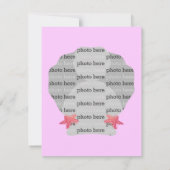 PInk Prinses Zeemeermin Verjaardagsfeestje Uitnodi Kaart (Achterkant)