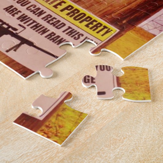 Pink Private Property Horse Legpuzzel (Zijkant)