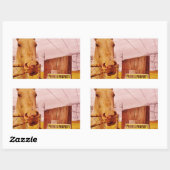 Pink Private Property Horse Rechthoekige Sticker (Vel)